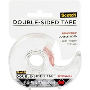 Scotch Tape Double Sided Removable, 1/2 in x 300 in, 1/Pack, Removable and Double Sided (2002-CFT)