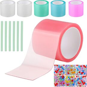 Nano Tape for Bubble Kit 6pcs Color Double Sided Tape Elastic Balloons for Kids