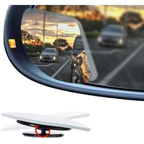 JOYCOURT 2PCs Automotive Rearview Mirror Blind Spot Mirror, Adjustable HD Sector Mirror, Frameless Wide Angle Convex Mirror, Most Automotive Side Mirror Assistance