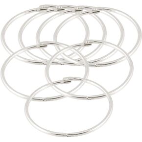 JDYYICZ Metal Loose Leaf Rings Binder Keyrings, 3.5-inch, 7 Pcs