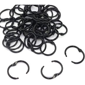 XMHF 50pcs 1-inch Book Rings, Metal Loose Leaf Binder Ring Clips for Notebook Diary Photo Album DIY Planner Golden