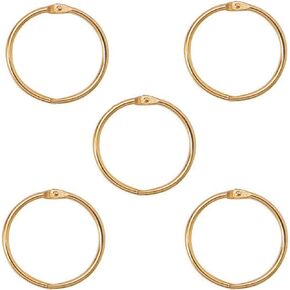 2 Inch (30 Pack) Loose Leaf Binder Rings, Nickel Plated Steel Binder Rings,Keychain Key Rings, Metal Book Rings,Golden, for School, Home, Office