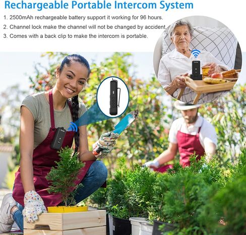 ChunHee Intercoms لاسلكي للمنزل 16 قناة طويلة الاستعداد الرعاية نظام اتصال داخلي لاسلكي لكبار السن 1640ft اتصال داخلي محمول اتجاهين غرفة إلى غرفة الاتصال الداخلي للاستخدام المنزلي، 3 حزمة in Kuwait