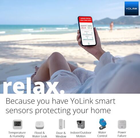 YoLink LoRa Smart Door & Window Sensor 3-Pack: تذكيرات الباب الأيسر المفتوح، نطاق يصل إلى 1/4 ميل في الهواء الطلق، عمر بطارية يصل إلى 5 سنوات، Alexa، IFTTT، مساعد منزلي in Kuwait