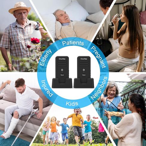 نظام اتصال داخلي منزلي لاسلكي من ChunHee لكبار السن، نظام اتصال داخلي بطول 1/2 ميل للاستخدام المنزلي، اتصال ثنائي الاتجاه، مقدم الرعاية، ممرضة استدعاء نظام الاتصال الداخلي المنزلي للمريض/كبار السن/المعاقين/الحامل in Kuwait