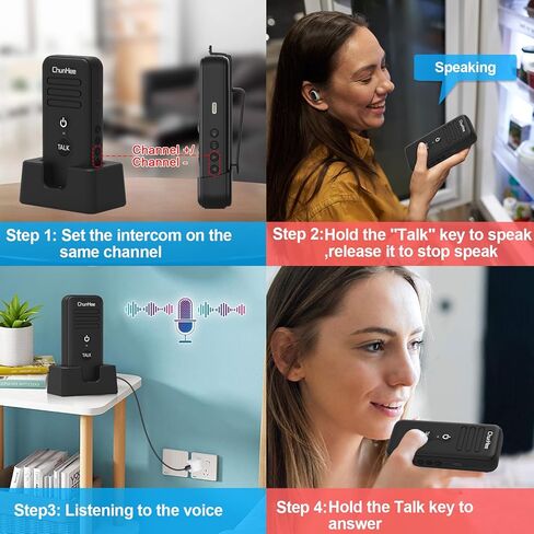 نظام اتصال داخلي منزلي لاسلكي من ChunHee لكبار السن، نظام اتصال داخلي بطول 1/2 ميل للاستخدام المنزلي، اتصال ثنائي الاتجاه، مقدم الرعاية، ممرضة استدعاء نظام الاتصال الداخلي المنزلي للمريض/كبار السن/المعاقين/الحامل in Kuwait