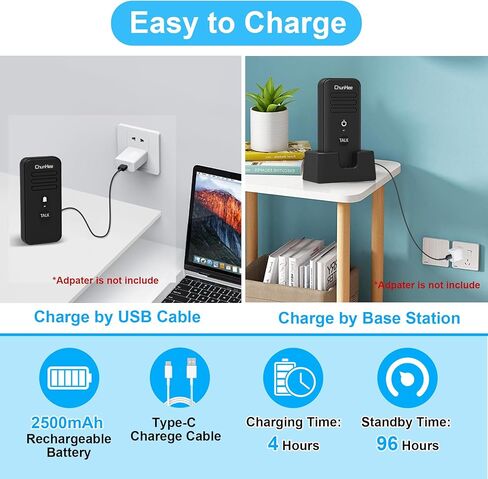 ChunHee Intercoms لاسلكي للمنزل، ترقية طويلة الاستعداد 16 قناة الرعاية نظام اتصال داخلي لاسلكي لكبار السن 1640ft اتصال داخلي محمول اتجاهين غرفة إلى غرفة اتصال داخلي للاستخدام المنزلي in Kuwait