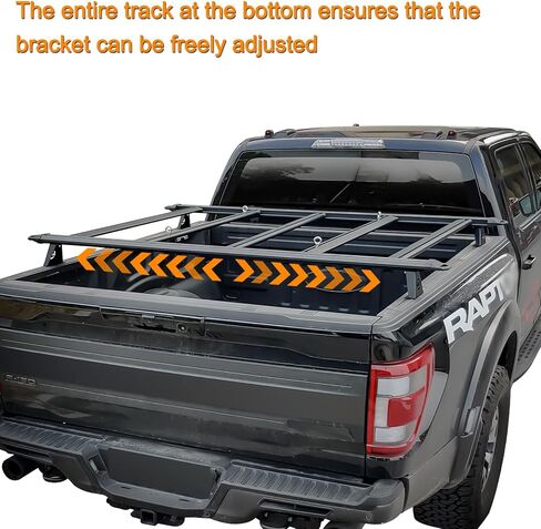 Su ying Heavy Duty Aluminum Truck Bed Rack, with 5 Aluminum Longitudinal Bars, Installed to Form a Flat Cargo Basket, Perfect for Having Extra Cargo Bags, Camping Equipment, Canoeing, etc (Black) in Kuwait