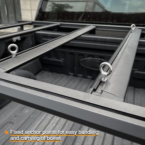 Su ying Heavy Duty Aluminum Truck Bed Rack, with 5 Aluminum Longitudinal Bars, Installed to Form a Flat Cargo Basket, Perfect for Having Extra Cargo Bags, Camping Equipment, Canoeing, etc (Black) in Kuwait