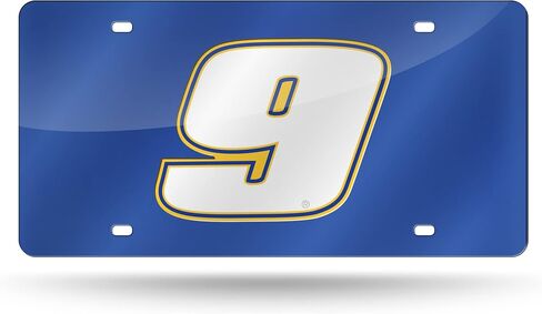 Rico Industries NASCAR Chase Elliott #9 12" x 6" Laser Cut Tag for Car/Truck/SUV - Automobile Décor in Saudi Arabia
