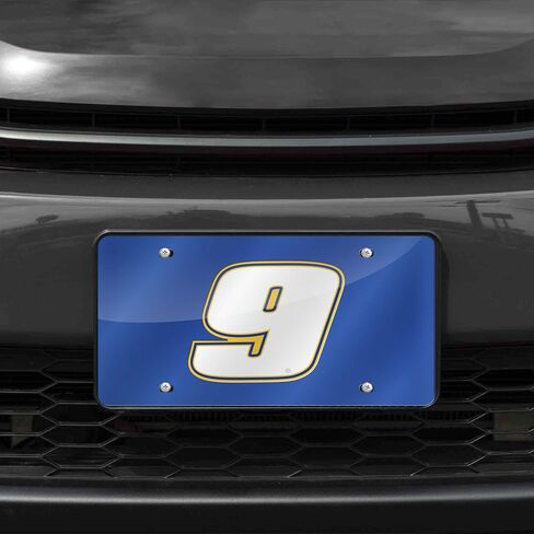 Rico Industries NASCAR Chase Elliott #9 12" x 6" Laser Cut Tag for Car/Truck/SUV - Automobile Décor in Saudi Arabia