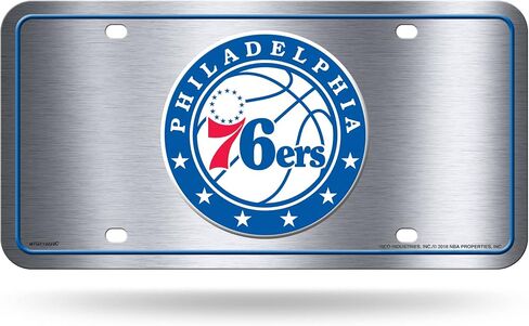 Rico Industries NBA Philadelphia 76ers Primary Metal Auto Tag 8.5" x 11" - Great for Truck/Car/SUV in Saudi Arabia