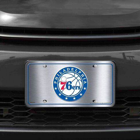 Rico Industries NBA Philadelphia 76ers Primary Metal Auto Tag 8.5" x 11" - Great for Truck/Car/SUV in Saudi Arabia