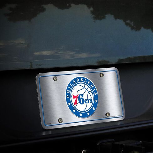 Rico Industries NBA Philadelphia 76ers Primary Metal Auto Tag 8.5" x 11" - Great for Truck/Car/SUV in Saudi Arabia
