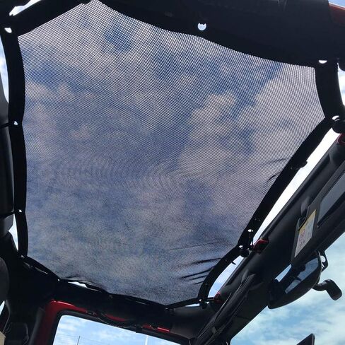 غطاء علوي شبكي كامل لمظلة الشمس من Bestaoo، يوفر حماية من أشعة الشمس فوق البنفسجية لسيارة Jeep Wrangler JK & JKU 2007-2017 2 باب - ستار in Kuwait