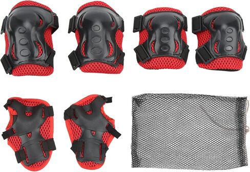 OUKENS Kids/Youth Knee Pads Elbow Pads Wrist Guards Set for 5-16 Years, Child Protective Gear Set for Roller Skates, Cycling, BMX Bike, Skateboard, Scooter Riding Sports in Saudi Arabia