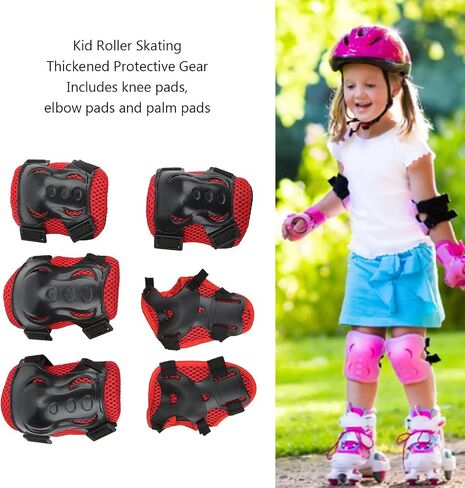 OUKENS Kids/Youth Knee Pads Elbow Pads Wrist Guards Set for 5-16 Years, Child Protective Gear Set for Roller Skates, Cycling, BMX Bike, Skateboard, Scooter Riding Sports in Saudi Arabia