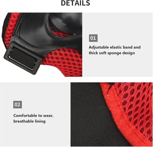 OUKENS Kids/Youth Knee Pads Elbow Pads Wrist Guards Set for 5-16 Years, Child Protective Gear Set for Roller Skates, Cycling, BMX Bike, Skateboard, Scooter Riding Sports in Saudi Arabia
