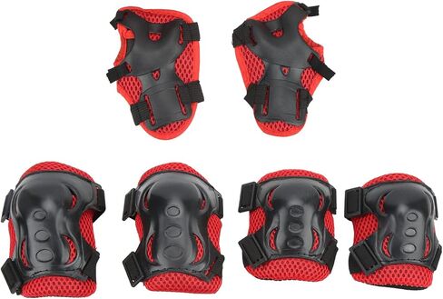 OUKENS Kids/Youth Knee Pads Elbow Pads Wrist Guards Set for 5-16 Years, Child Protective Gear Set for Roller Skates, Cycling, BMX Bike, Skateboard, Scooter Riding Sports in Saudi Arabia