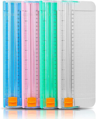 A4 Paper Cutter 12 Inch Titanium Straight Paper Trimmer with Side Ruler for Scrapbooking Craft, Paper, Coupon, Label, Cardstock (1Pcs, Random Color) in Kuwait