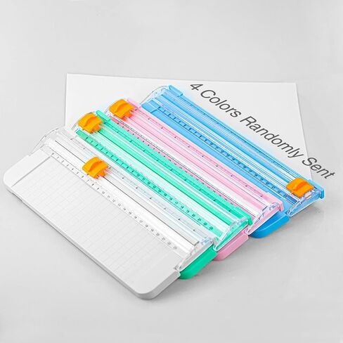 A4 Paper Cutter 12 Inch Titanium Straight Paper Trimmer with Side Ruler for Scrapbooking Craft, Paper, Coupon, Label, Cardstock (1Pcs, Random Color) in Kuwait