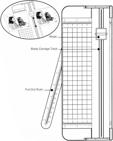 A4 Paper Cutter 12 Inch Titanium Straight Paper Trimmer with Side Ruler for Scrapbooking Craft, Paper, Coupon, Label, Cardstock (1Pcs, Random Color) in Kuwait