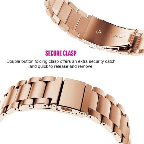 ViCRiOR Compatible for Garmin Venu/Venu SQ/Venu Sq 2/ Venu 2 Plus Bands, Solid Stainless Steel Watchband+ Mesh Strap Bracelet Replacement Band Strap for Garmin Vivoactive 5 / Vivoactive 3 in Kuwait