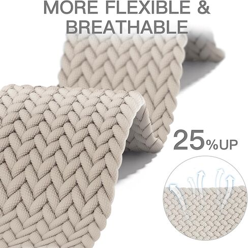 2 Pack Braided Elastic Band Compatible with Garmin Venu/Venu Sq/Garmin Vivoactive 3/ Vivoactive 3 Music/GarminActive 5,20mm Adjustable Watch Band Nylon Woven Replacement Straps Wristband for Garmin Venu 2 Plus Women Men in Saudi Arabia