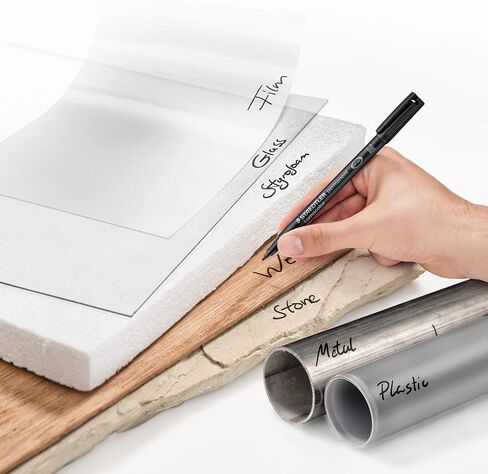 قلم Staedtler Lumocolor العالمي، طرف لباد، قلم تحديد دائم، صندوق مكون من 8 أقلام ألوان متنوعة، 0.4 مم 313 WP8 in Kuwait