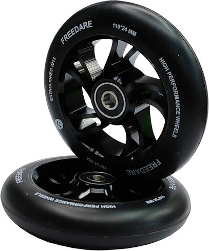 FREEDARE 100mm/110mm Pro Stunt Scooter Replacement Wheels Pair 2pcs with ABEC Bearings in Saudi Arabia