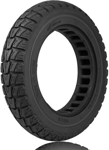 GYL 10 Inch Solid Tire: 10x2.0/2.125 Electric Scooter Rubber Tire, 50/75-6.1 Tubeless Tyre for Xiaomi M365/Gotrax G4/xr/v2 Gotrax Tire Replacement 10 In Offroad Front Rear Wheel Black 1 Pcs in Saudi Arabia