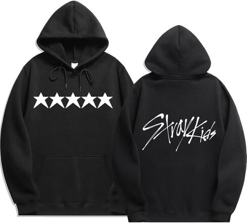 سترة KPOP Stray للأطفال بغطاء للرأس ألبوم جديد 5 نجوم سترة Jisung Felix Hyunjin Merch بلوفر للنساء والرجال in Kuwait