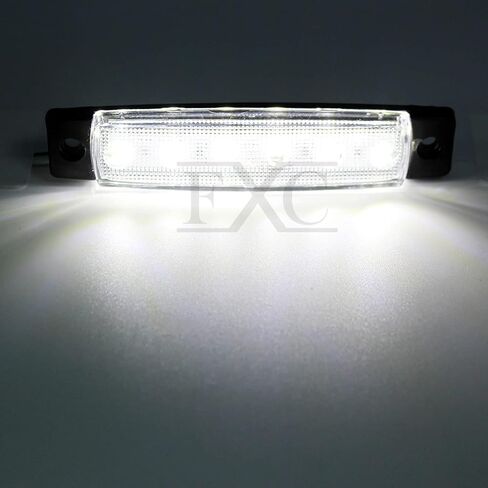 FXC 10x 3.8 6 LED Clearence Truck Bus Trailer Side Marker Indicators Light Tail Taillight Brake Stop Lamp 12V (Red5 Amber5) in Saudi Arabia
