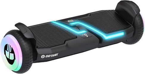 Gotrax MARS Hoverboard with 6.5" LED Wheels & Music Speaker, 5 Miles Range & Top 6.2mph by Dual 200W Motor, Speed & Battery LED Display, UL2272 Certified Self Balancing Scooters for Kids Adults(Black) in Saudi Arabia