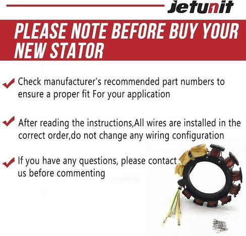 Stator For Mercury Yamaha 174-2386 Outboard 25 30 40 HP 398-852386T4 852386A4 65W-85510-00 65W-85510-10 4 Storke 2/3 Cylinder 16-Amp 1998-2008 in Saudi Arabia