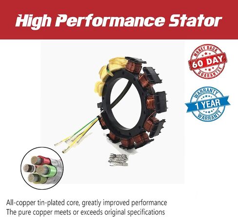 Stator For Mercury Yamaha 174-2386 Outboard 25 30 40 HP 398-852386T4 852386A4 65W-85510-00 65W-85510-10 4 Storke 2/3 Cylinder 16-Amp 1998-2008 in Saudi Arabia