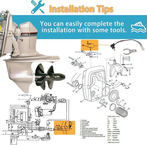 مجموعة أجهزة استشعار مرسل التشذيب والإمالة من Opall لفولفو Penta 290، استبدل OEM 873531 22314183 in Kuwait