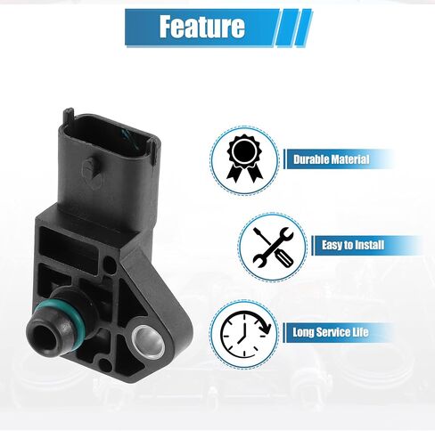 X AUTOHAUX Car Air Pressure Sensor for Vauxhall for Opel Replacement 37830PLZD00 ABS Black in Saudi Arabia