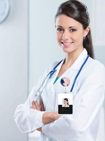 Retractable Badge Holders, Cute Nursing Badge Reel, Badge Clip ID Card Holders (3pack Pretty Marble) in Saudi Arabia