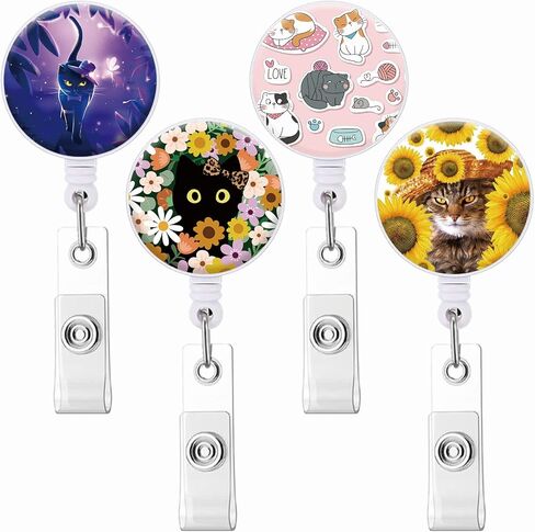 Retractable Badge Holders, Cute Nursing Badge Reel, Badge Clip ID Card Holders (3pack Pretty Marble) in Saudi Arabia