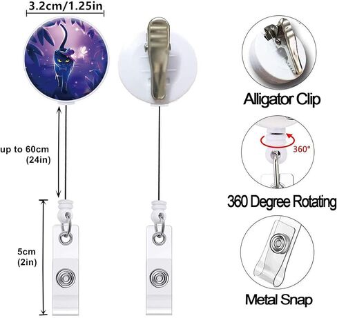 Retractable Badge Holders, Cute Nursing Badge Reel, Badge Clip ID Card Holders (3pack Pretty Marble) in Saudi Arabia