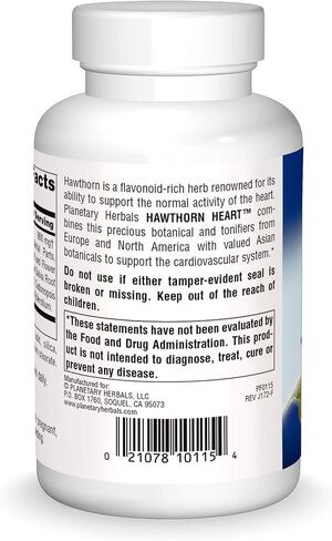 Planetary Herbals Hawthorn Heart، دعم نظام القلب والأوعية الدموية*، 900 ملجم - 120 قرصًا in Saudi Arabia