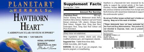 Planetary Herbals Hawthorn Heart، دعم نظام القلب والأوعية الدموية*، 900 ملجم - 120 قرصًا in Saudi Arabia
