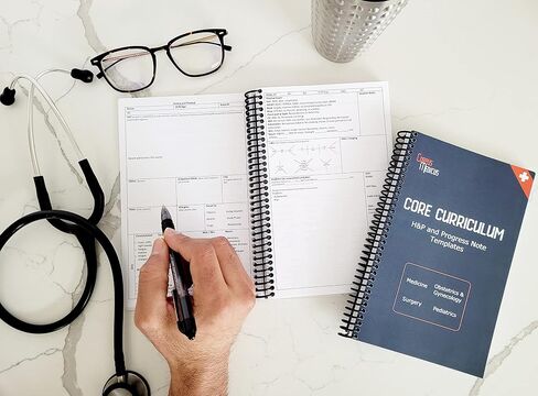 Core Curriculum: H&P and Progress Notebook, 105 Medical Templates [Pocket Medical Notebook for Students] in Saudi Arabia