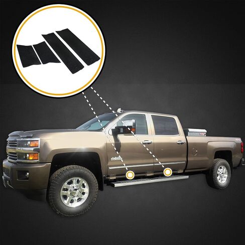 Red Hound Auto Custom Fit 2014-2018 Compatible with Silverado 1500 and 15-19 2500 HD 3500 HD Crew Cab 8pc Kit Door Entry Guards Scratch Cover Protector Paint Protection Threshold Guard in Saudi Arabia