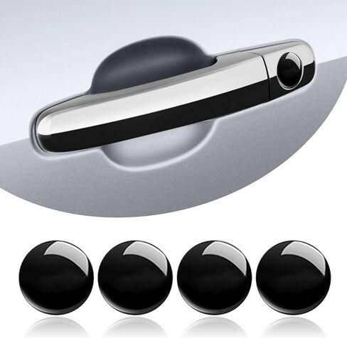 4 Pcs Car Door Entry Guard Shield for Car Door Lock Keyhole Cover Accessories Fit for Most Car,SUV,Turck (Black) in Saudi Arabia