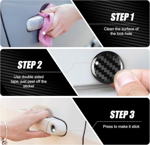 4 Pcs Car Door Entry Guard Shield for Car Door Lock Keyhole Cover Accessories Fit for Most Car,SUV,Turck (Black) in Kuwait