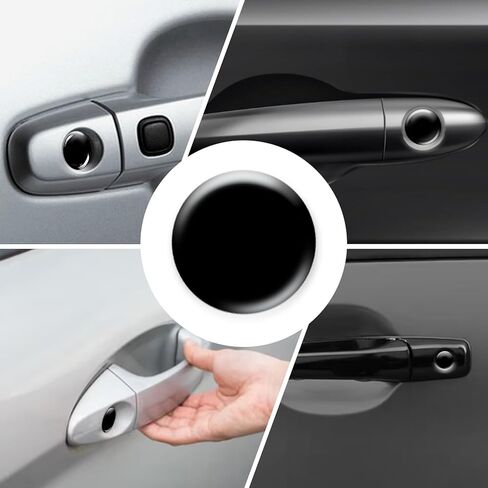 4 Pcs Car Door Entry Guard Shield for Car Door Lock Keyhole Cover Accessories Fit for Most Car,SUV,Turck (Black) in Saudi Arabia