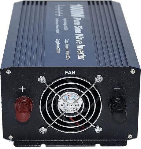 Fit4Less Pure Sine Wave Power Inverter 1000W DC12V to AC 110V with Dual sockets and USB, LCD Remote kit. (1000W) in Saudi Arabia