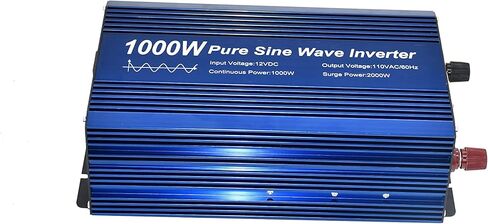 Fit4Less Pure Sine Wave Power Inverter 1000W DC12V to AC 110V with Dual sockets and USB, LCD Remote kit. (1000W) in Saudi Arabia